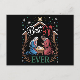 Bester Weihnachtsgeschenk-Ever Krippenstall-Szene Feiertagspostkarte
