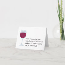 Bester Wein für die Sorge auf Couch? Joke