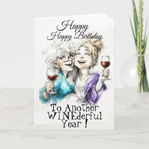 Bester Wein Geburtstag  Karte