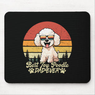 Bester weißer Toy-Pudel-Vater überhaupt Vintage-Hu Mousepad