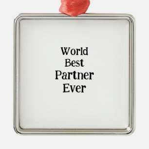 Bester Weltpartner ever Valentinstag Liebhaber Fre Ornament Aus Metall