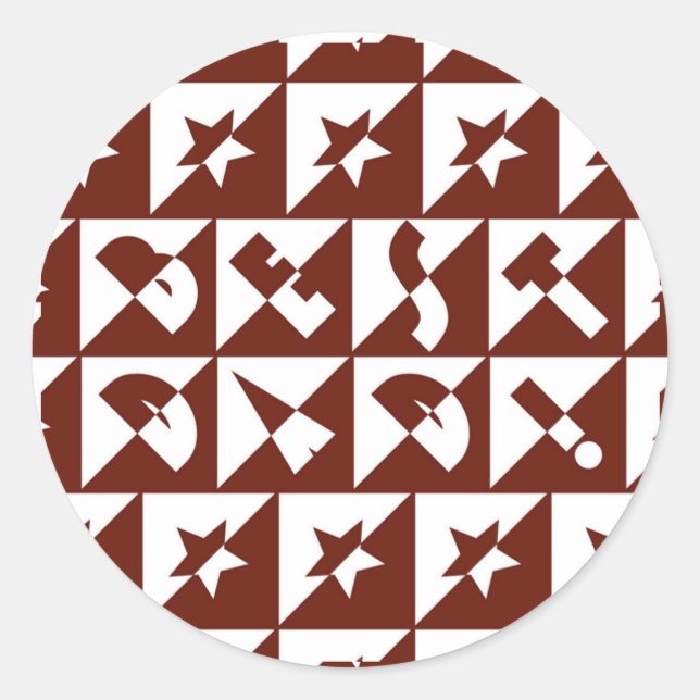 Bester Wilder Vater-Text in Rot Runder Aufkleber (Vorderseite)