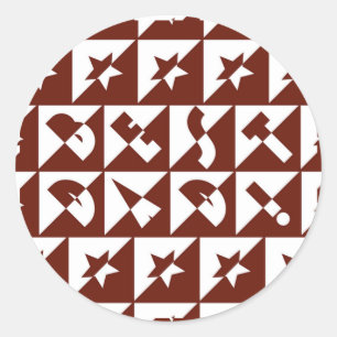 Bester Wilder Vater-Text in Rot Runder Aufkleber