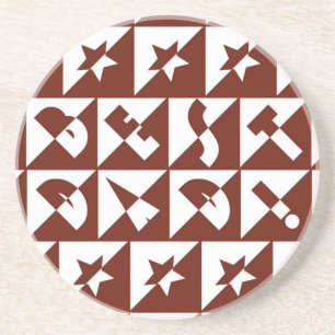 Bester Wilder Vater-Text in Rotem Untersetzer