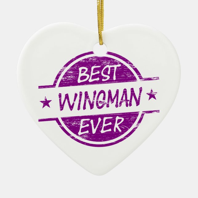 Bester Wingman überhaupt lila Keramik Ornament (Vorne)