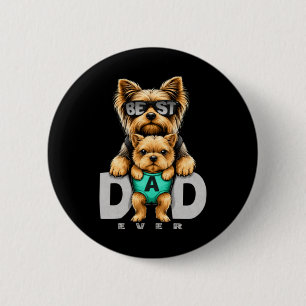 Bester Yorkie-Vater Süßer Yorkshire-Terrier-Vater- Button