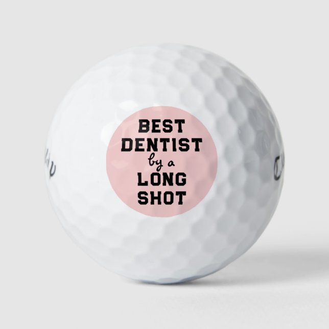 Bester Zahnarzt-Geschenk Golfball (Vorderseite)