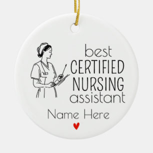 Bester zertifizierter Krankenpfleger Keramik Ornament