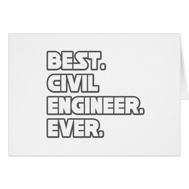 Bester Ziviler Ingenieur (Vorderseite (Horizontal))