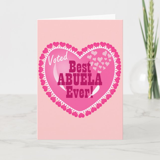 Bestes ABUELA überhaupt Karte (Vorderseite)