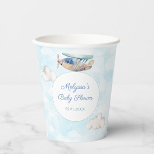 Bestes Adventure Airplane Baby Dusche Party Pappbecher