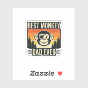 Bestes Affenvater-Shirt Ever Vintage Affenvater_1 Aufkleber