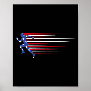 Bestes amerikanisches Flag Track and Field Gift Te Poster