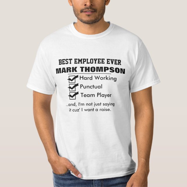 Bestes Angestellt-überhaupt T-Shirt (Vorderseite)
