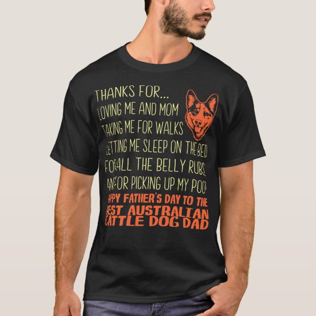 Bestes australisches Cattle Dog Father's Day-Gesch T-Shirt (Vorderseite)