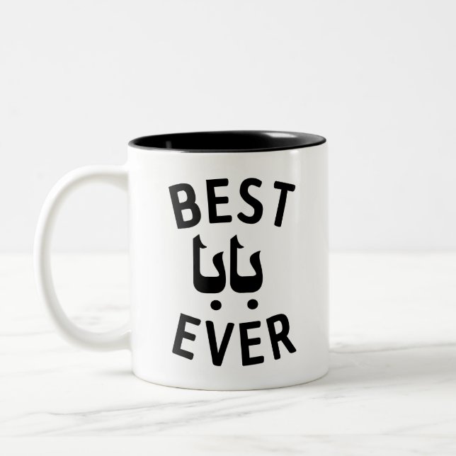 Bestes Baba-Geschenk für arabischen Vater Zweifarbige Tasse (Links)
