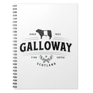 Bestes Belted Galloway Rindviehzucht-Abzeichen Bel Notizblock