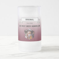 Bestes Bier Sommelier Dunkelrot Weißes Foto