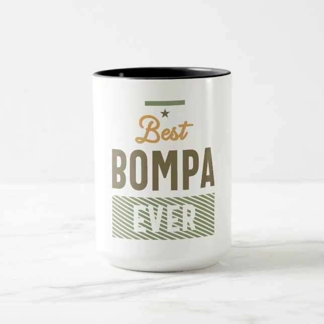 Bestes Bompa je - Vater und Opa Tasse (Zentrum)