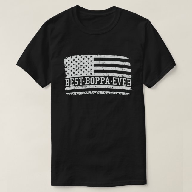 Bestes Boppa-Fahne-Vintages Opa-Geschenk T-Shirt (Design vorne)