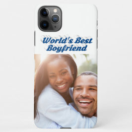 Bestes Boyfriend-Foto mit blauem Text iPhone 11Pro Max Hülle