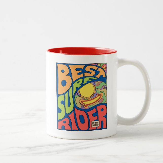 Bestes Brandungs-überhaupt Plakat Zweifarbige Tasse (Rechts)