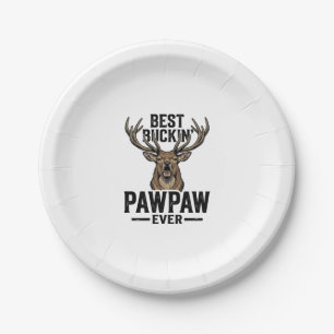 Bestes Buckin Pawpaw Vintage Hirsch Jagd Shirt_1 Pappteller