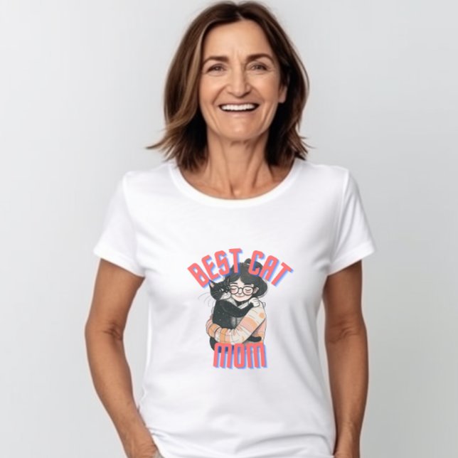 Bestes Cat Mama-Hemd, Geschenk für Katze Mama T-Shirt (Von Creator hochgeladen)