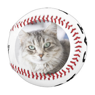 Bestes Cat Vater Foto Personalisiert Baseball
