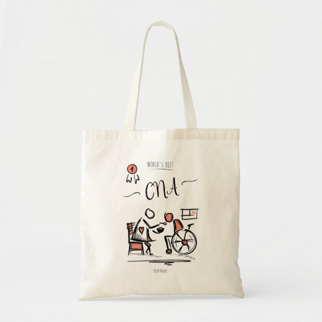 Bestes CNA der Welt - Geschenk für Krankenpfleger  Tragetasche (Vorne)