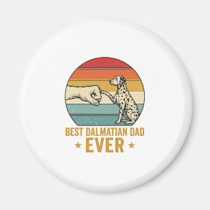 Bestes Dalmatiner-Vater-T-Shirt mit Vintage-Fausts Magnet