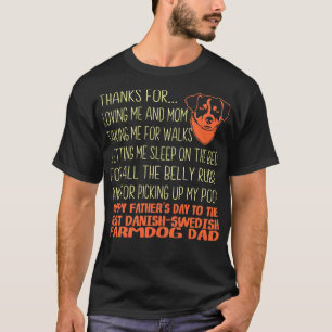 Bestes dänisch-schwedisches Farmdog-Vatertag-Gesch T-Shirt