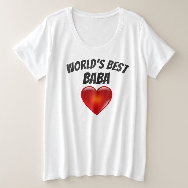 Bestes der Kuchen-Herz der Welt PLUS GRÖSSE Große Größe T-Shirt (Design vorne)