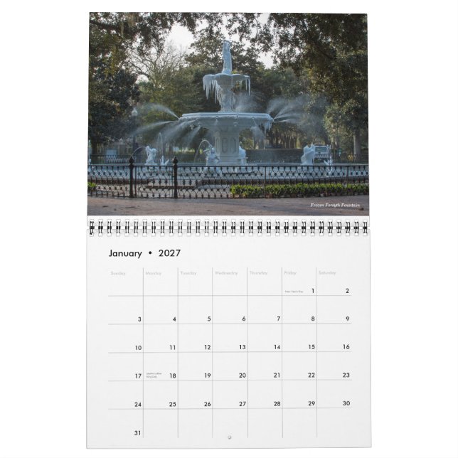 Bestes der Savanne, Georgia-Kalender Kalender (Jan 2027)