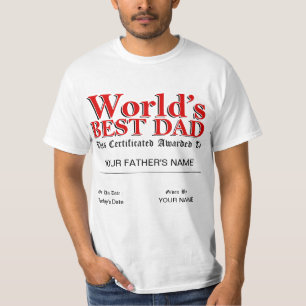 Bestes der Vater-Zertifikat der Welt T-Shirt