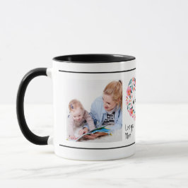 Bestes die Mama-Rosa-BlumenherzWreath 2 Foto-Welt Tasse