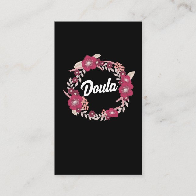 Bestes Doula Blumenakzent-Geschenk-Geburts-Baby Visitenkarte (Vorderseite)