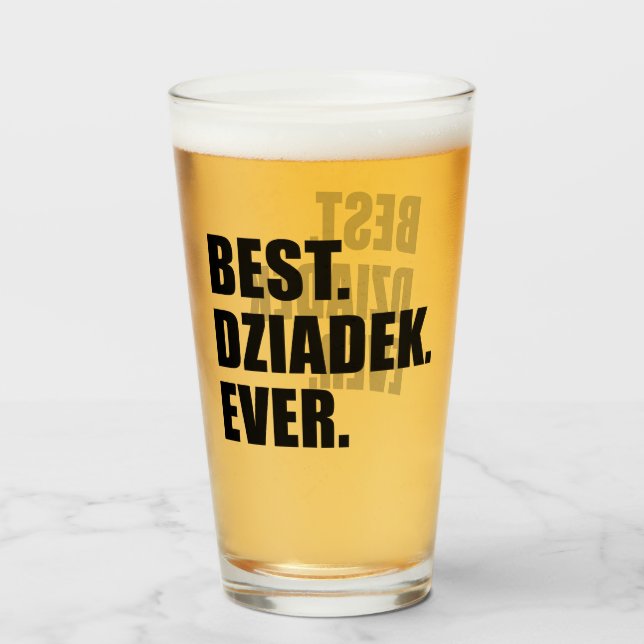 Bestes Dziadek überhaupt Glas (Vorne (Gefüllt))