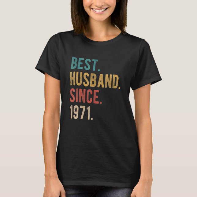 Bestes Ehemann seit 1971 51st Wedding Aniversary F T-Shirt (Vorderseite)