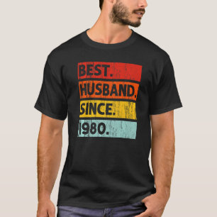 Bestes Ehemann seit 1980 42 Jahre 42. Wedding Anni T-Shirt