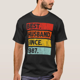 Bestes Ehemann seit 1987 35 Jahre 35. Wedding Anni T-Shirt