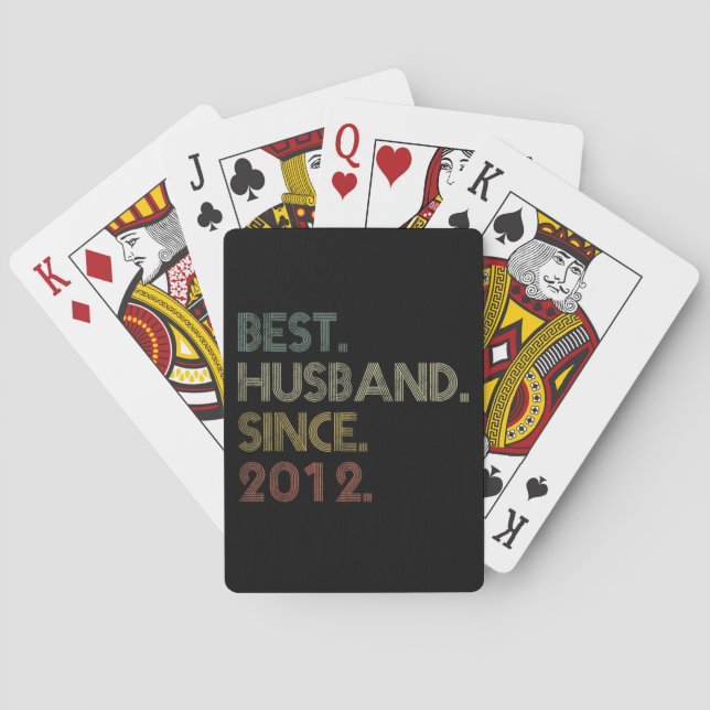 Bestes Ehemann seit 2012 Epic Couple Wedding Spielkarten (Rückseite)