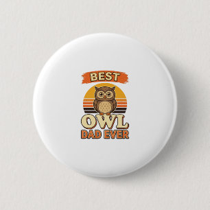 Bestes Eulen-Vater-T-Shirt-Design mit Vintage-Grav Button
