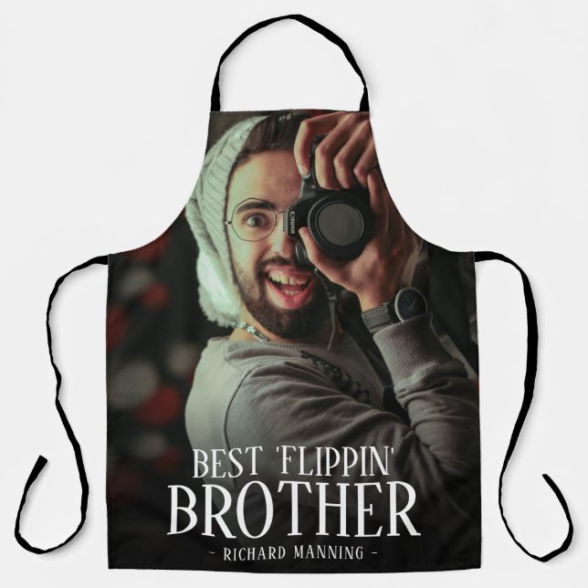 Bestes 'Flippin' Brother-Foto | Name Schürze (Vorderseite)