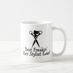 Bestes Freakin Haar-Stylist-überhaupt Schwarzes Kaffeetasse