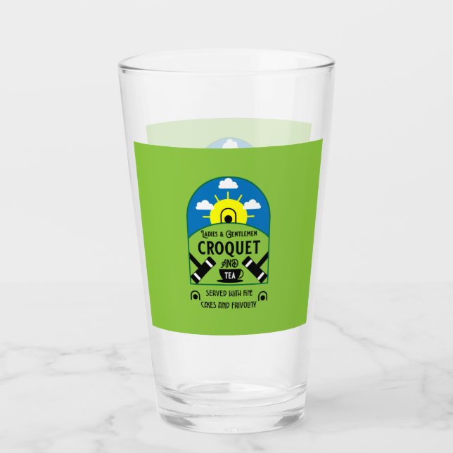 Bestes Funny Croquet Game Glas (Vorderseite)