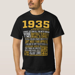 Bestes Geborenes 1935 Fakten für Männer, Frauen, T-Shirt