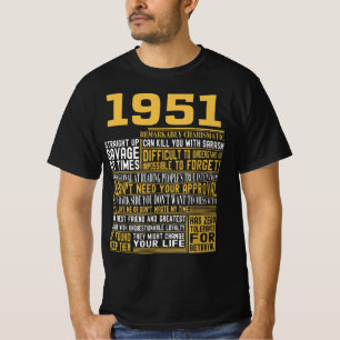 Bestes Geborenes 1951 Fakten für Männer, Frauen, T-Shirt
