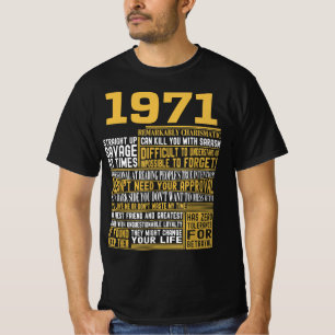Bestes Geborenes 1971 Fakten für Männer, Frauen, T-Shirt