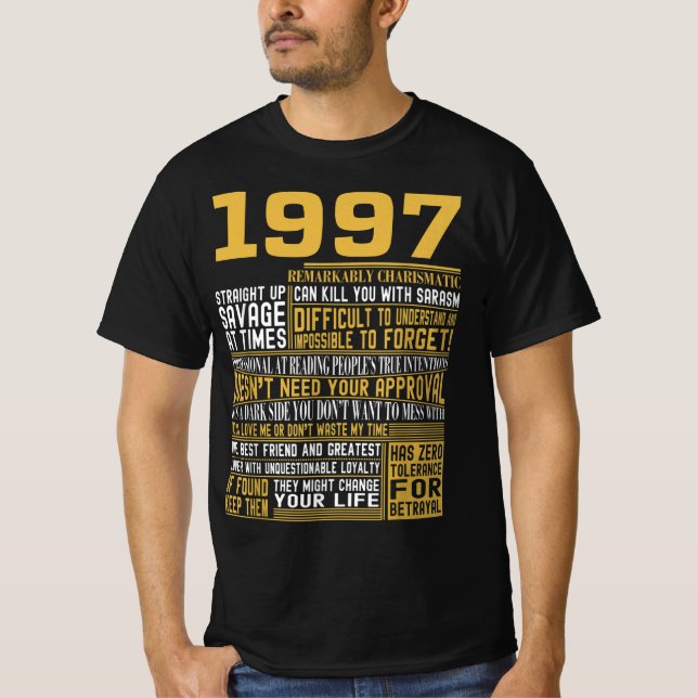 Bestes Geborenes 1997 Fakten für Männer, Frauen, B T-Shirt (Vorderseite)